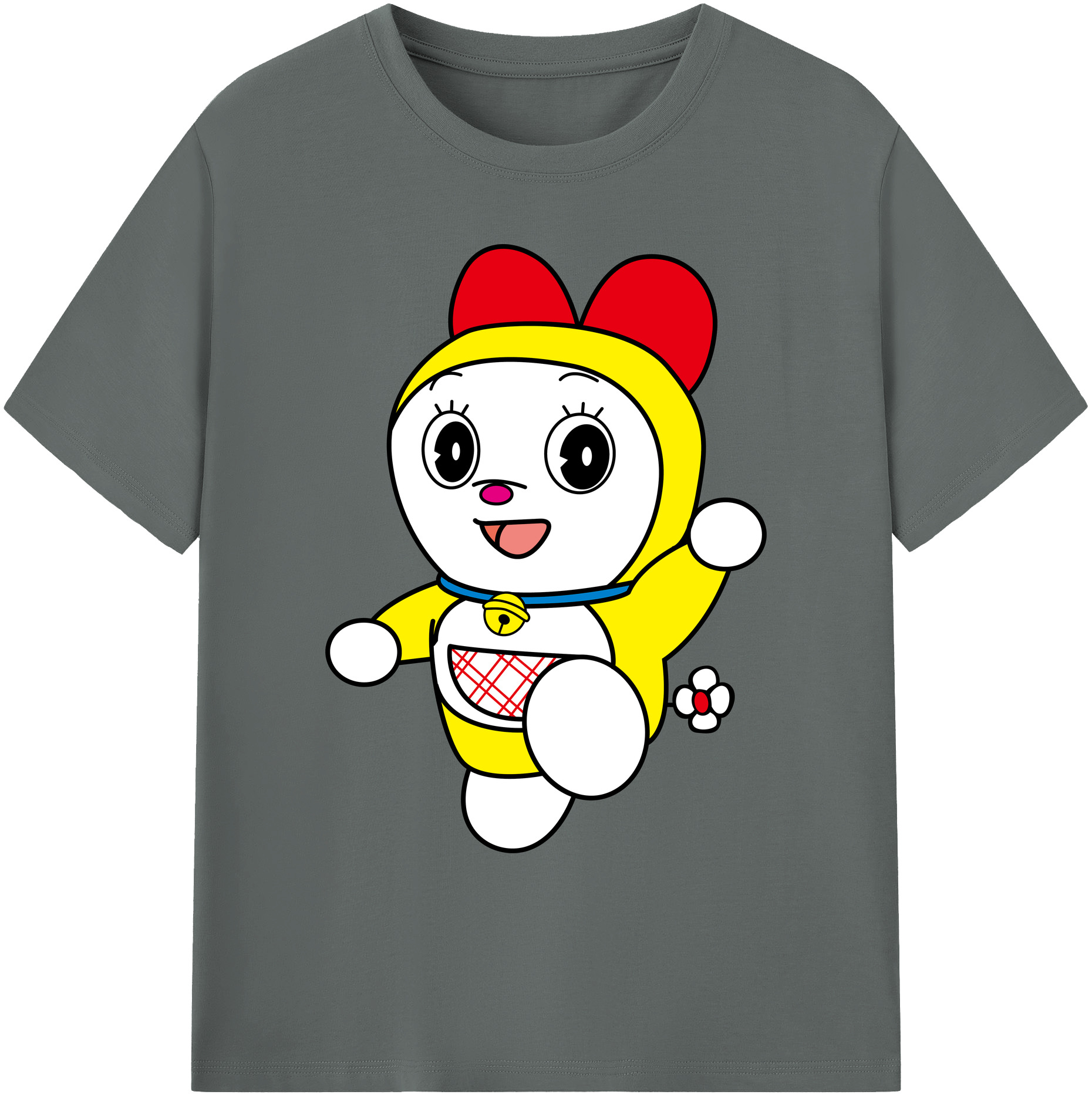 （画像用） ドラえもん ドラミ Doraemon Dorami 綿100％ メンズ半袖Tシャツ｜肌触りやわらか＆通気性